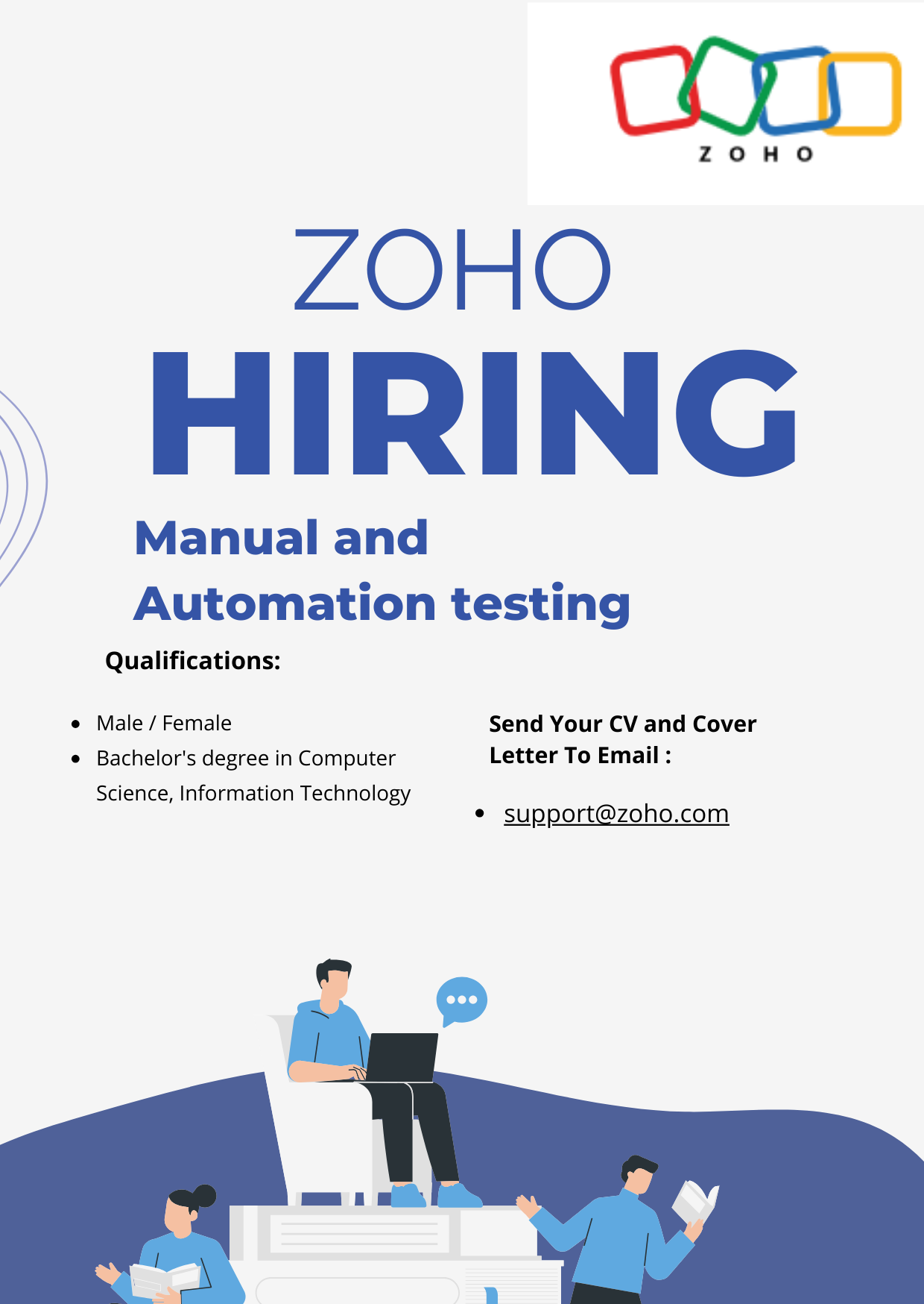 Zoho QA Engineer Recruitment 2025 – Job Openings for Freshers in Software Testing