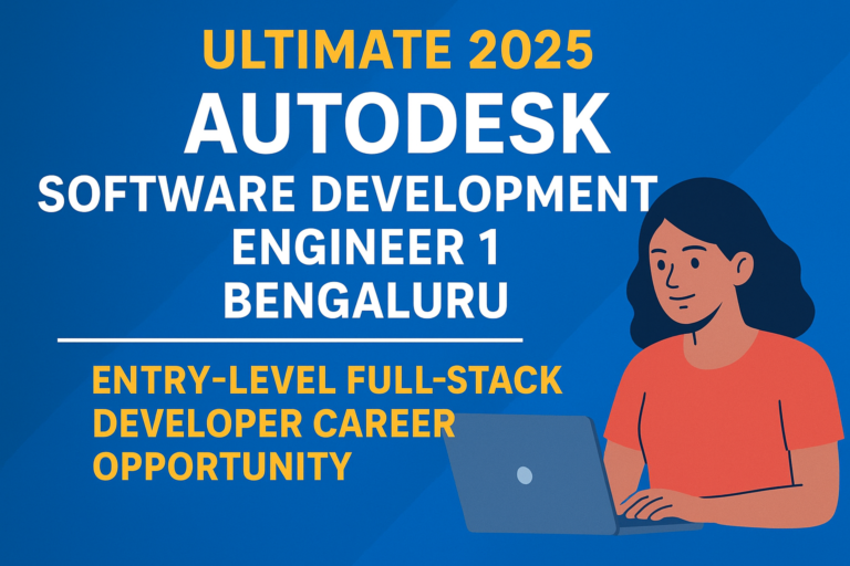 Autodesk Software Development Engineer 1 Bengaluru